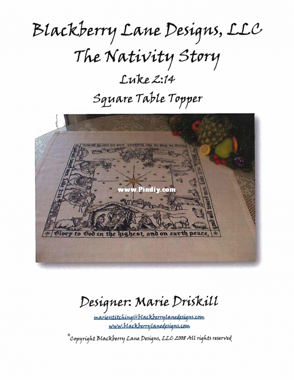 Blackberry Lane Designs - The Nativity Story Luke 2.14-Square Table Topper.jpg