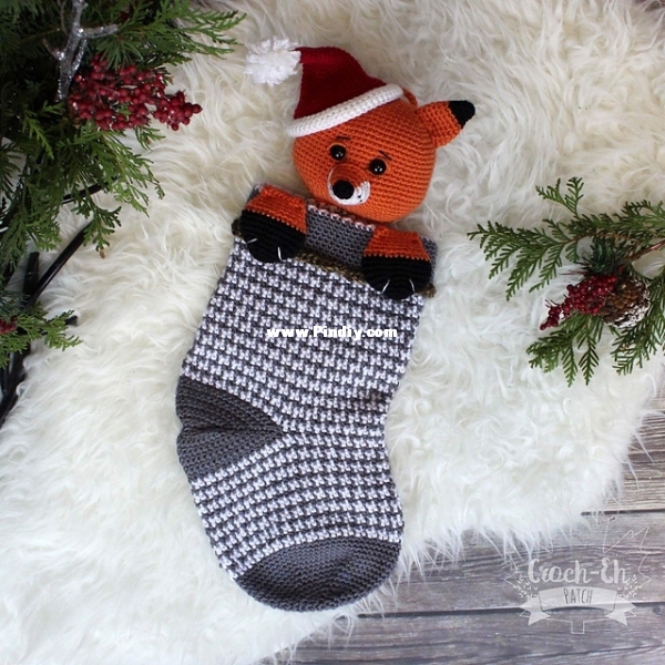 Fox Woodland Christmas Stocking - Croch-Eh Patch.jpg