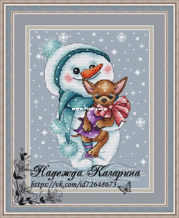 Snowman with little dog.jpg