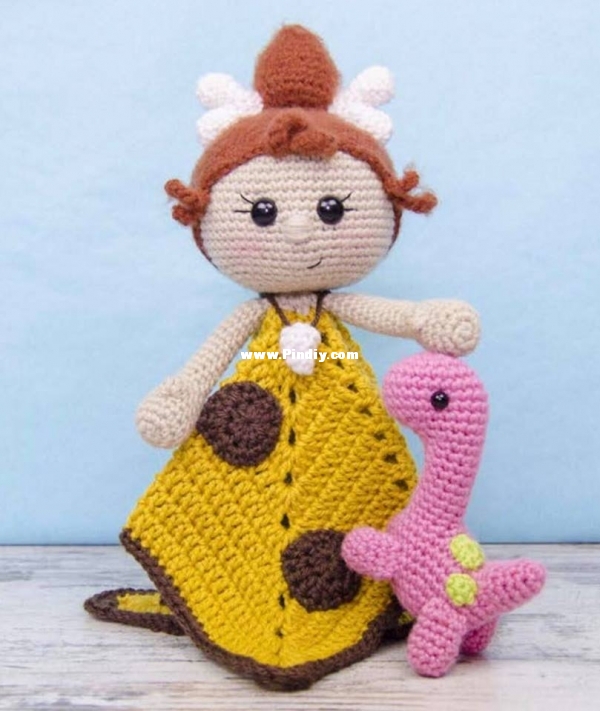 Cyra the Cave Girl &amp; Dixie the Dino Blanket.jpg