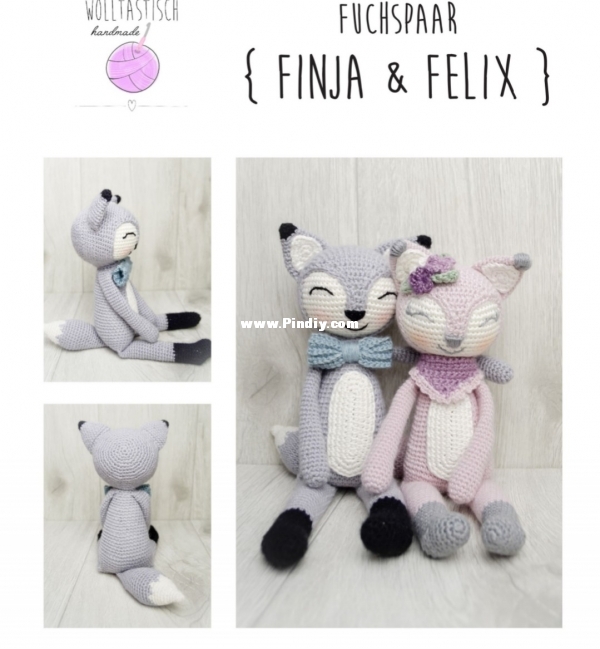 Wolltastisch Handmade- Fuchsparr Finja & Felix- Dutch
