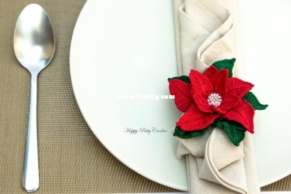 Happy Patty Crochet - Poinsettia Apliqué