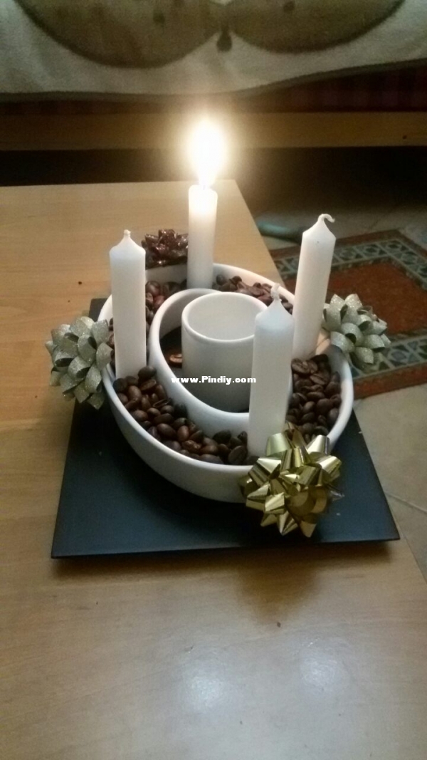 Coffee candle holder