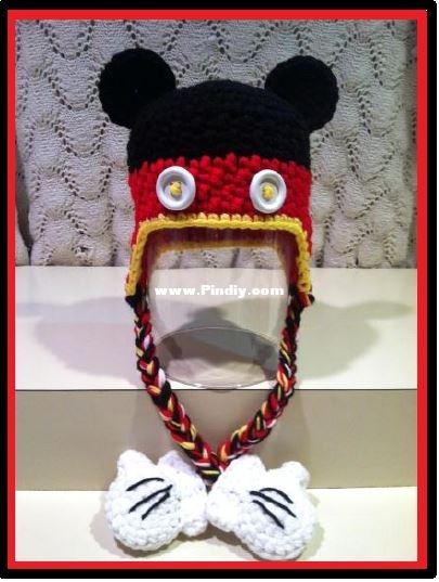 Mickey Minnie Hat with Gloves.JPG