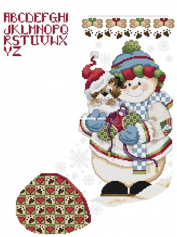 Snowman and Puppy Stocking.jpg