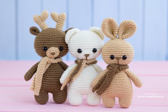 Sofia Crochet Patterns - Ekaterina Safonova - Bunny Bear and Deer