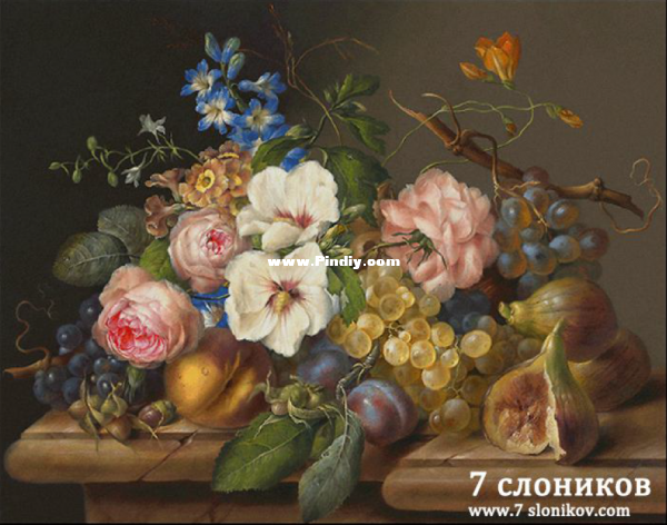 337 Franz Xaver Petter, A Pair of Flower Stillifes.png