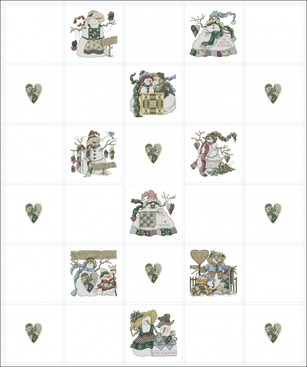 SC 281 - Snuggly Quilted Snowmen  -  Snuggly Quilted Snowmen Afghan.jpg