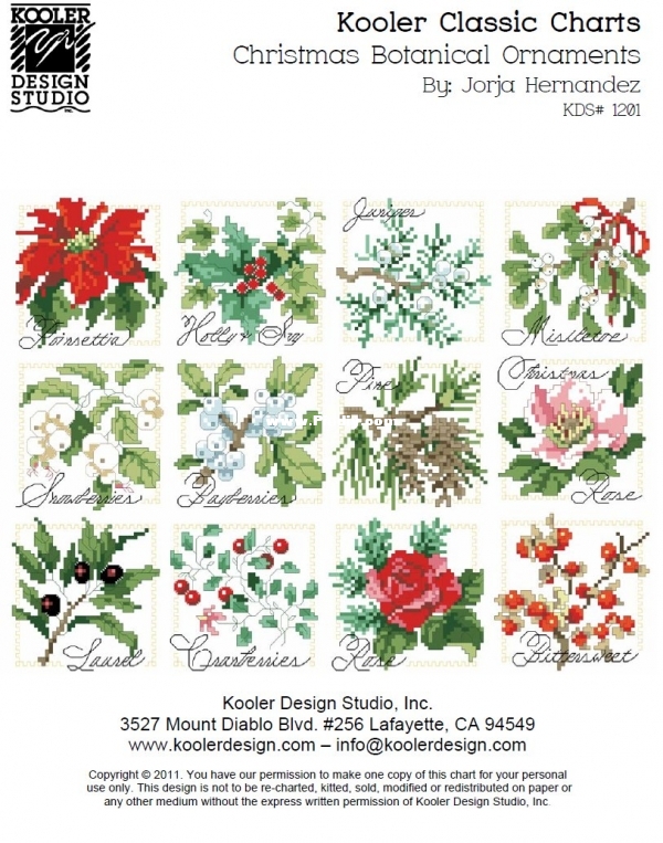 Kooler Design Studio - Christmas Botanical Ornaments KDS# 1201.jpg