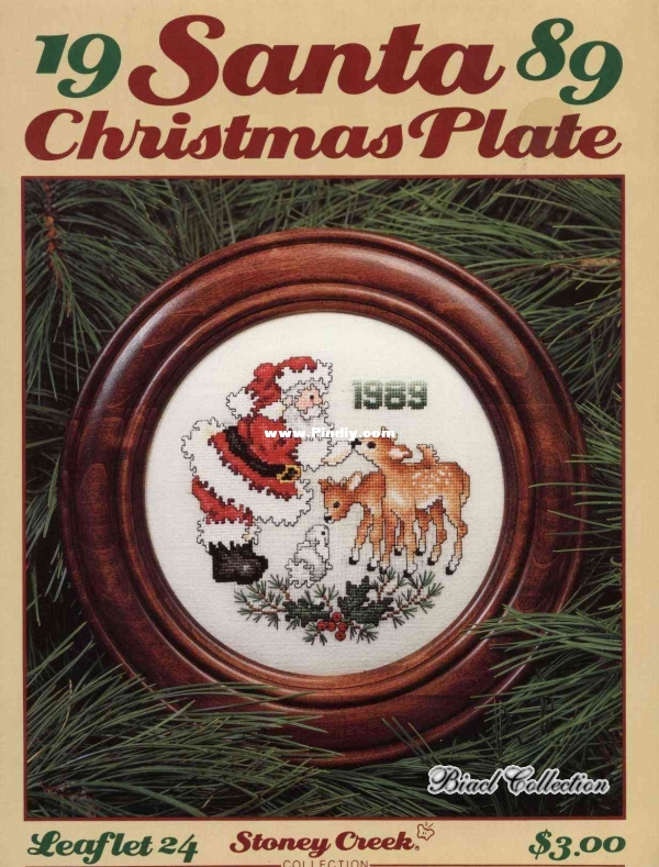Leaflet 24 Santa Christmas Plate 1989 - Stoney Creek Collection.jpg