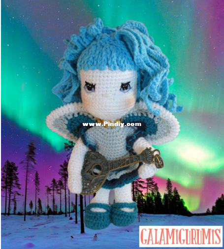  Galamigurumis   El angel Azul de la Aurora Boreal