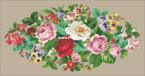 Margriet Borduren - 3_1993 - Roses Bouquet (3).jpg