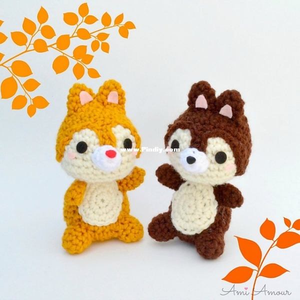 Chipmunk Chip and Dale Amigurumi - Ami Amour_1.jpg