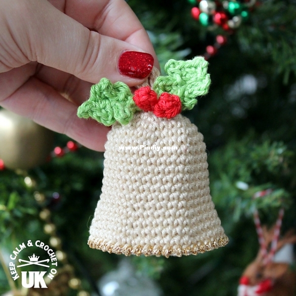 Little Christmas Bell Tree Ornament - Keep Calm and Crochet On UK Blog - Heather.jpg