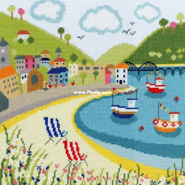 Bothy Threads XBS4 OK Beside the Seaside -Deckchairs.jpg