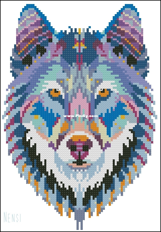 Mandala Wolf # K209.jpg