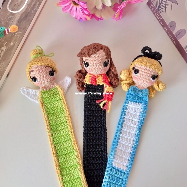 Bookmarks - Tinker Bell, Hermione and Alice - Que se Teje - Melisa Valdes_1.jpg