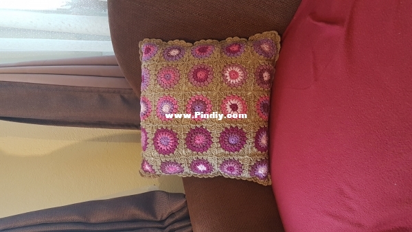 Granny square pillow