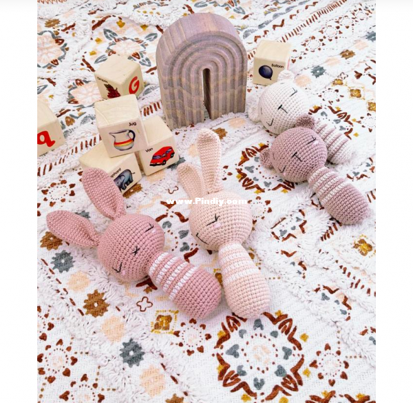 Bella Coco Sleepy Baby Bear and Bunny Stick Rattle.png