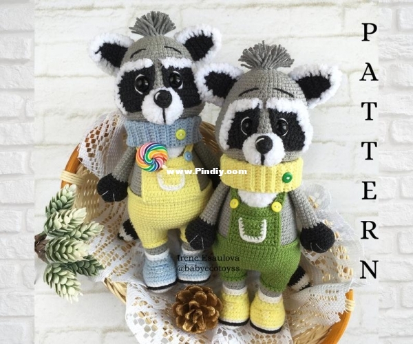 BABY ECO TOYS-IRENE ESAULOVA-raccoon max