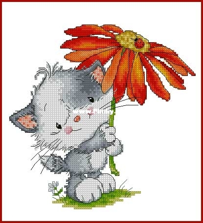 Cat_with_a_flower_Inga_Motkina.jpg