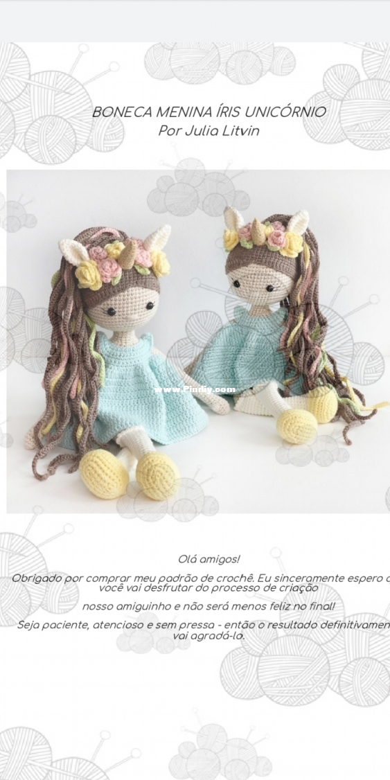 Muñeca irís unicornio. Julia litvin. Portugués 