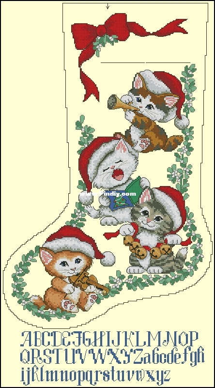 Dimensions 08621 Merry Kittens Stocking_1.jpg