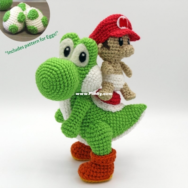 1upcrochet - Ashe - Yoshi and Baby Mario.jpg