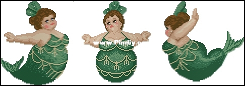 Jill Oxton Voluptuous Mermaids Green.jpg