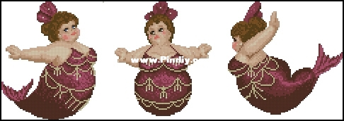 Jill Oxton Voluptuous Mermaids Maroon.jpg