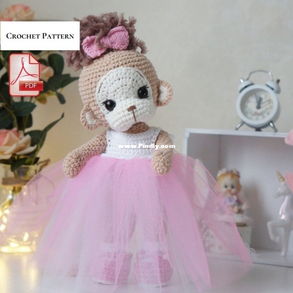 Crochet toys by Olga - Olga Gaevskaya-cute toy monkey