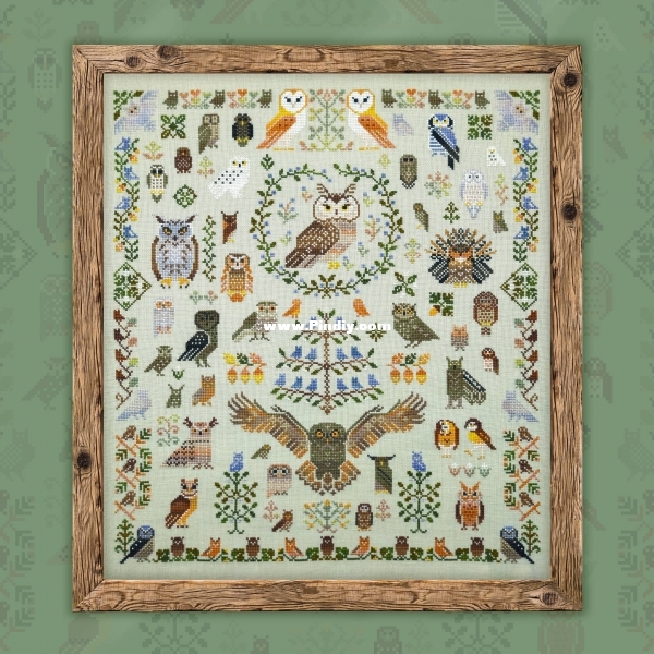 OwlForest Embroidery 0100-SS-B OK 100 Owls - DMC.jpg