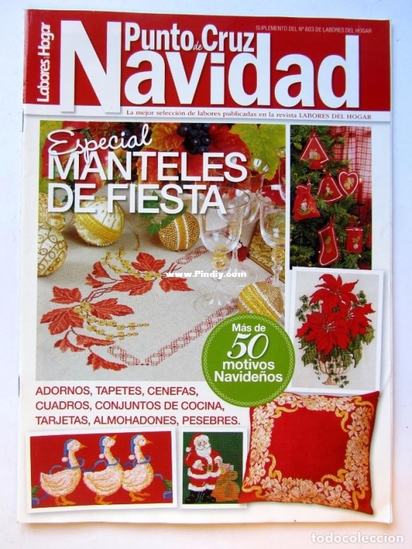 LABORES DEL HOGAR Punto de Cruz Navidad. Especial manteles de fiesta. suplemento.jpg