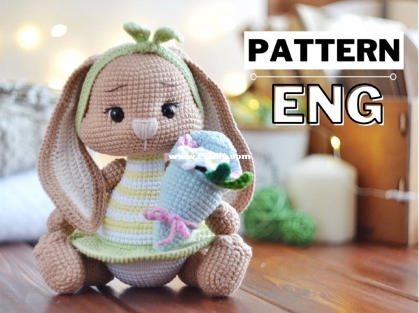 Verma Toys - Verova Maria-cute bunny with a bouquet