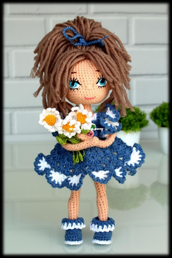 KnittedToys - Natalia Kirichenko - Crochet doll Carolina - English