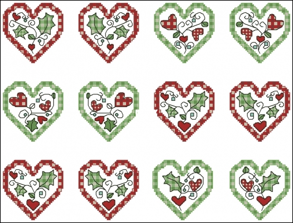 Hearts and Holly - Christmas Decoration.jpg