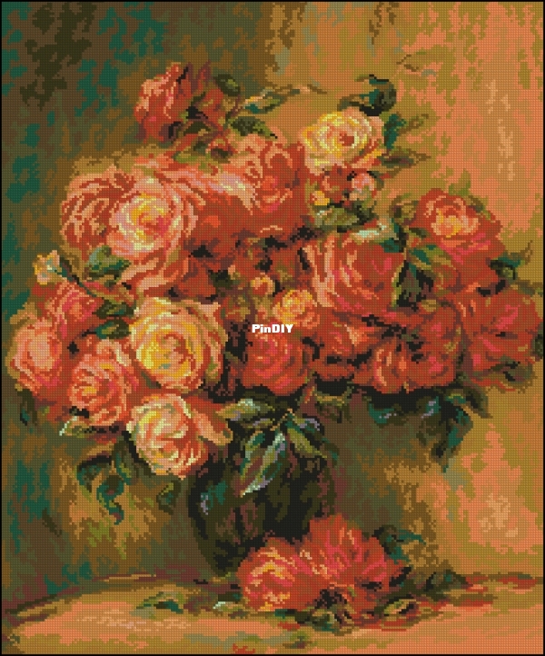 Riolis 1402 Bouquet of Roses (Renoir).jpg