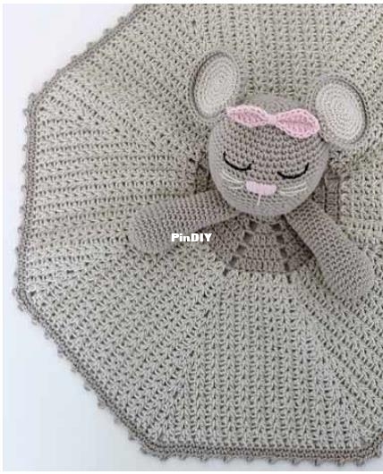 7847 – Mousie Mouse Cuddle Buddie – Toy & Cuddle Blanket 2