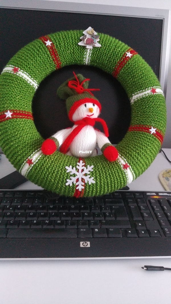 Christmas wreath Snowman