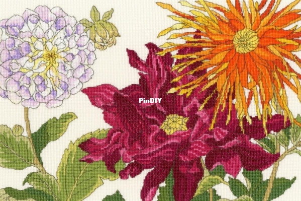 Bothy Threads XBD11 Dahlia Blooms (Георгин цветет)  887 грн.jpg