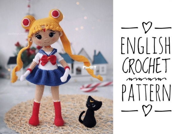 Sailor Moon and Luna Cat