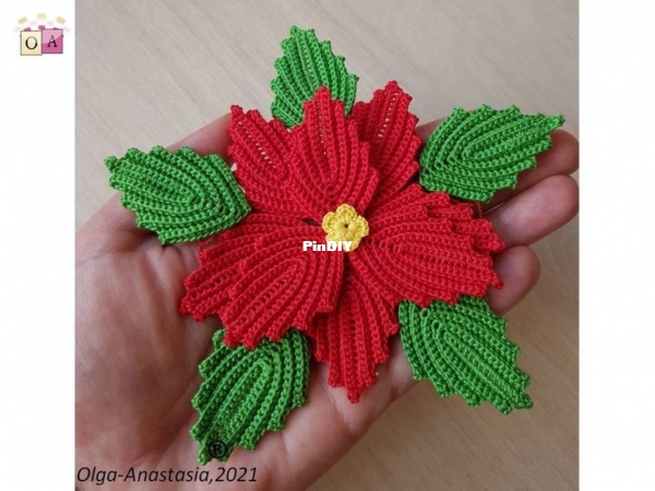 Poinsettia Leaf Pattern Irish Lace