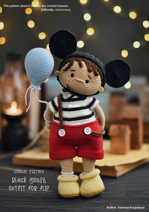 Kru Toys - Kseniya Krupskaya - Black Mouse Outfit - English