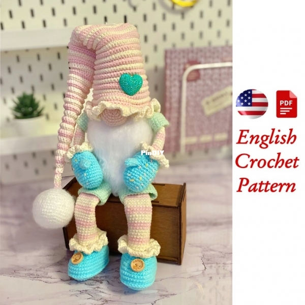 katknittoys-Litvinova Ekaterina-marshmallo gnome