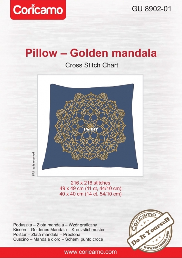 Coricamo - GU 8902-01 - Pillow - Golden Mandala.jpg