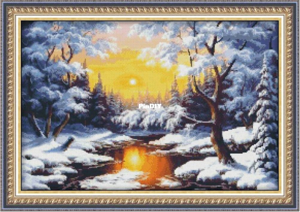 Winter Sunset by Irina Sumarokova.PNG