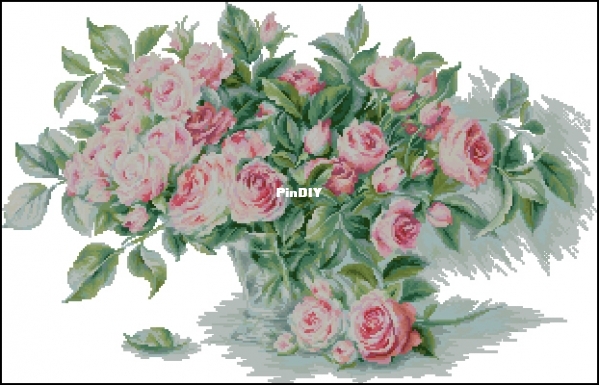 Luca-S 22866 Bouquet of Pink Roses XSD.jpg