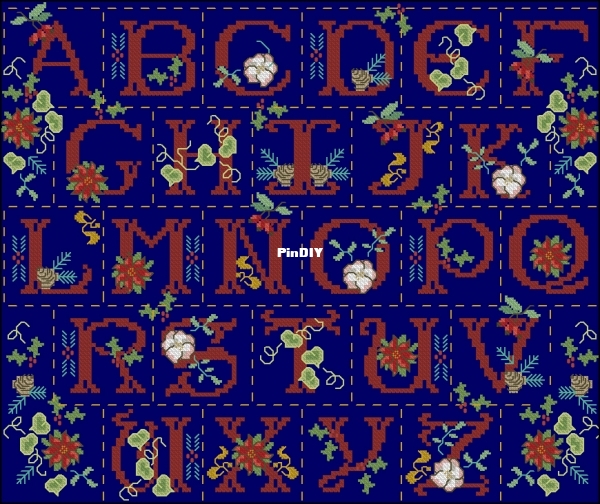 Christmas Alphabet Sampler - Poinsettia ABC .jpg