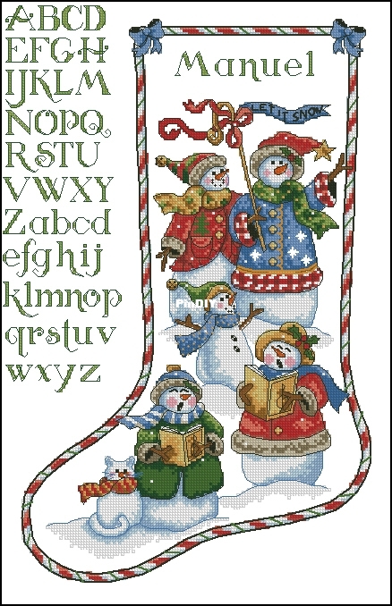 Dimensions 8619 Snow Carolers Stocking-DMC.jpg