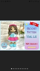 dolls100500-uliana smirnova-Little doll in pink skirt crochet pattern